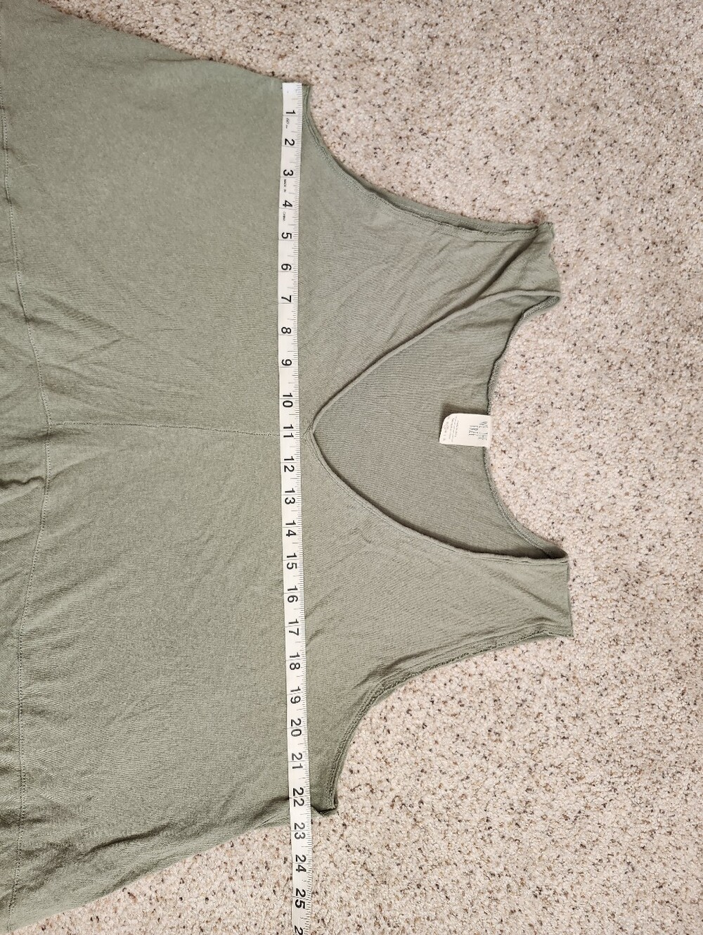 We The Free Olive Green Tiered V-Neck Tank Top - Picture 4 of 7